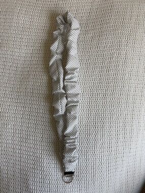 New Handcrafted White with Black Dots Neck Lanyard Key Holder